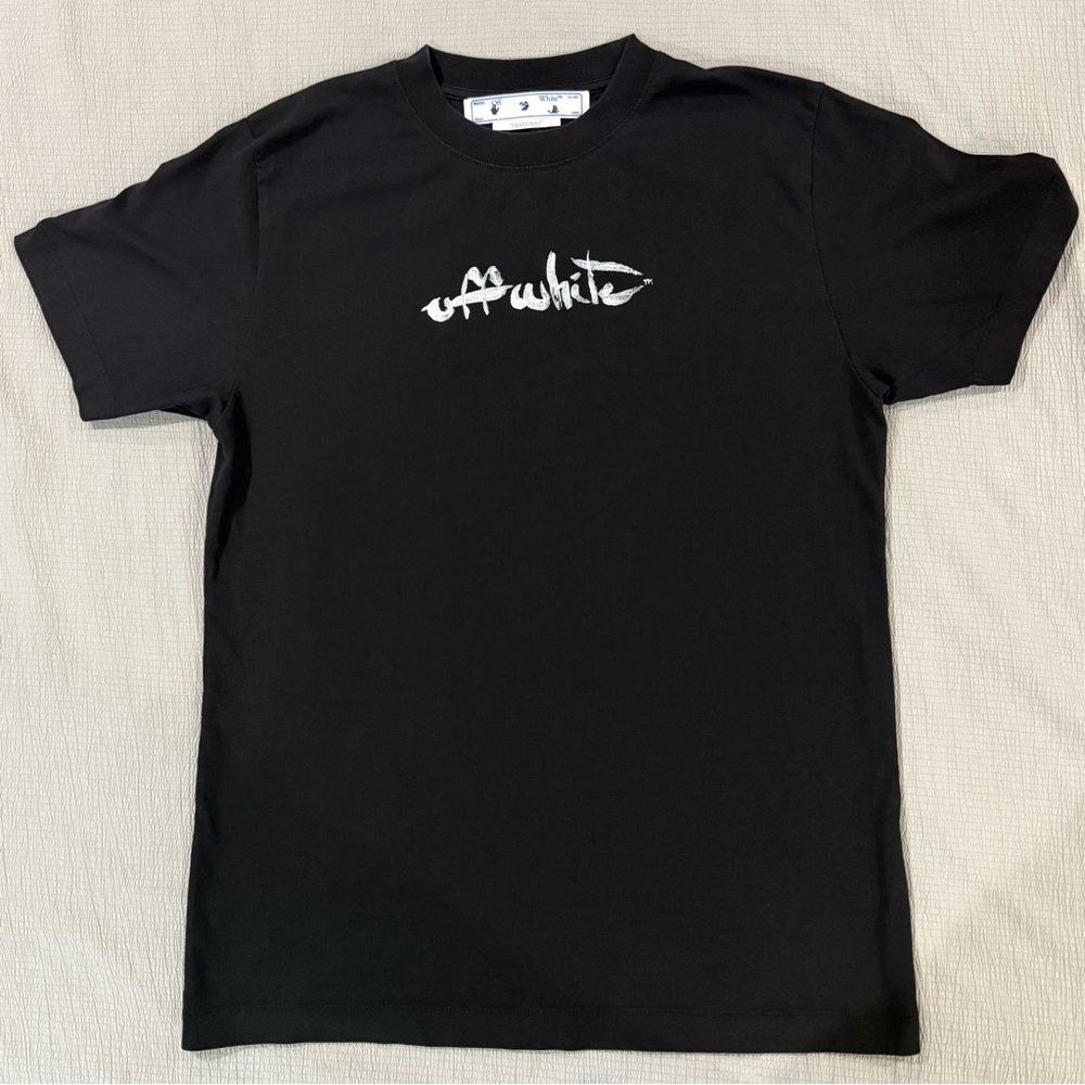Off-White Paint Script Graphic T-Shirt Men's Small
